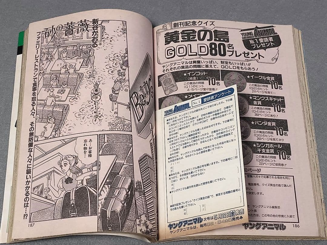 ヤングアニマル1992年創刊号『ジャパン』表紙&巻頭カラー/三浦建太郎/武論尊