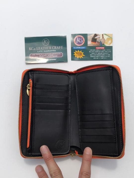 【新品未使用】KC‘s 牛革 折り財布