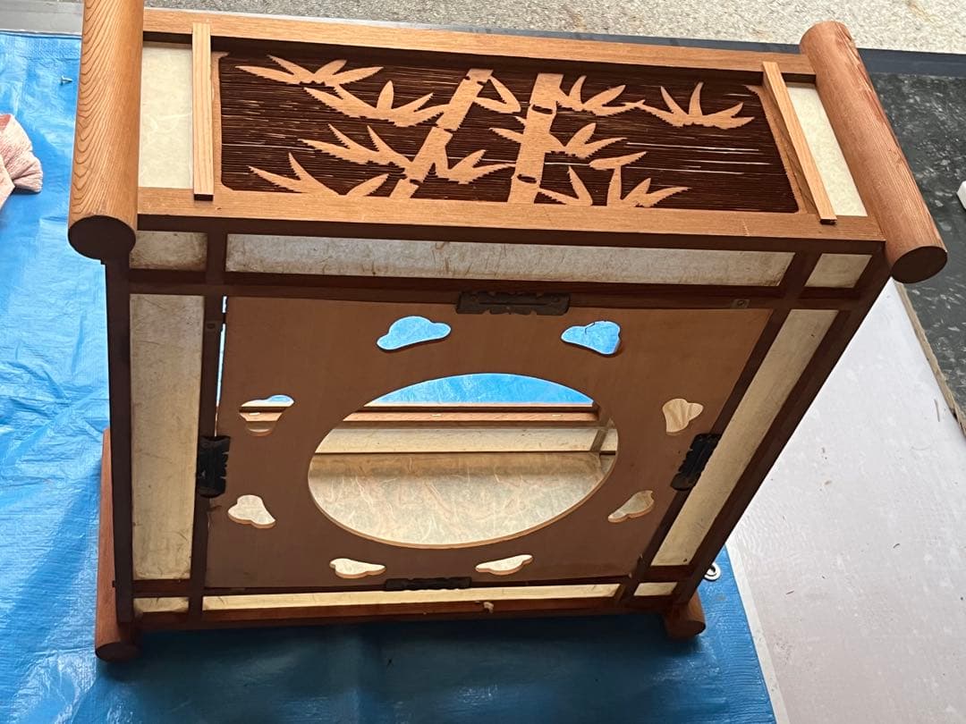 天井照明 和 手彫り 和風 日本家屋 木彫り 枠 照明