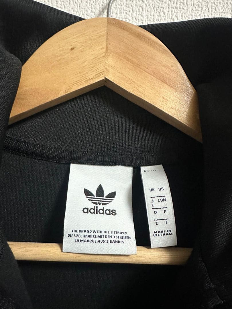 adidas ブラック ジャージ ジャケット Lサイズ