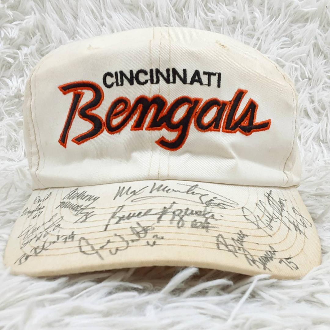 希少◎NFL シンシナティベンガルズ サイン入りキャップ ヴィンテージ 観賞用