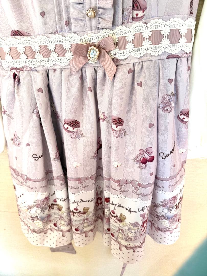 LIZLISA♡Whip Bear  Cafe 柄ワンピース