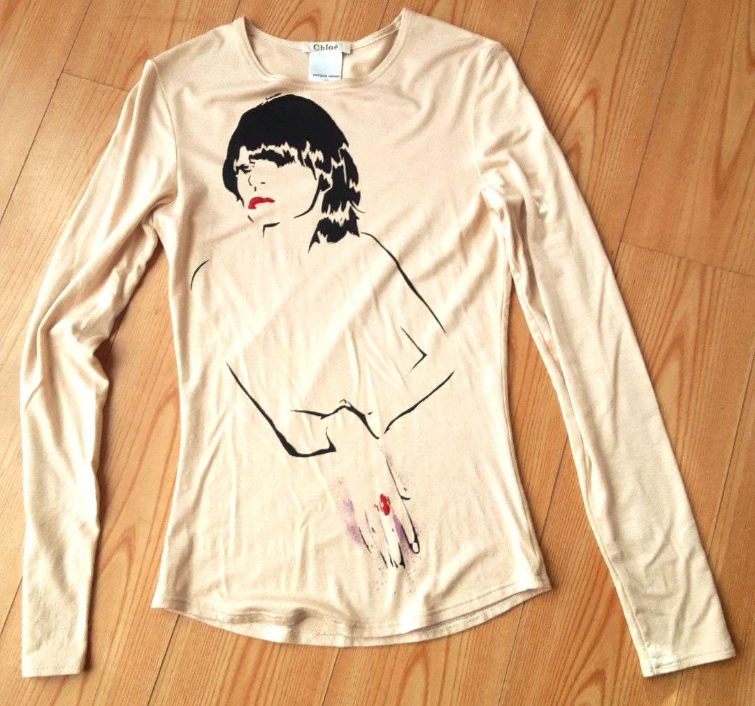 【Chloé】ヴィンテージ アートプリント 長袖 カットソー
