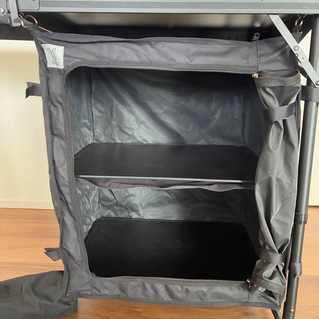 DOD クッキングキング オールインワンキッチン　アウトドアテーブル　ブラック