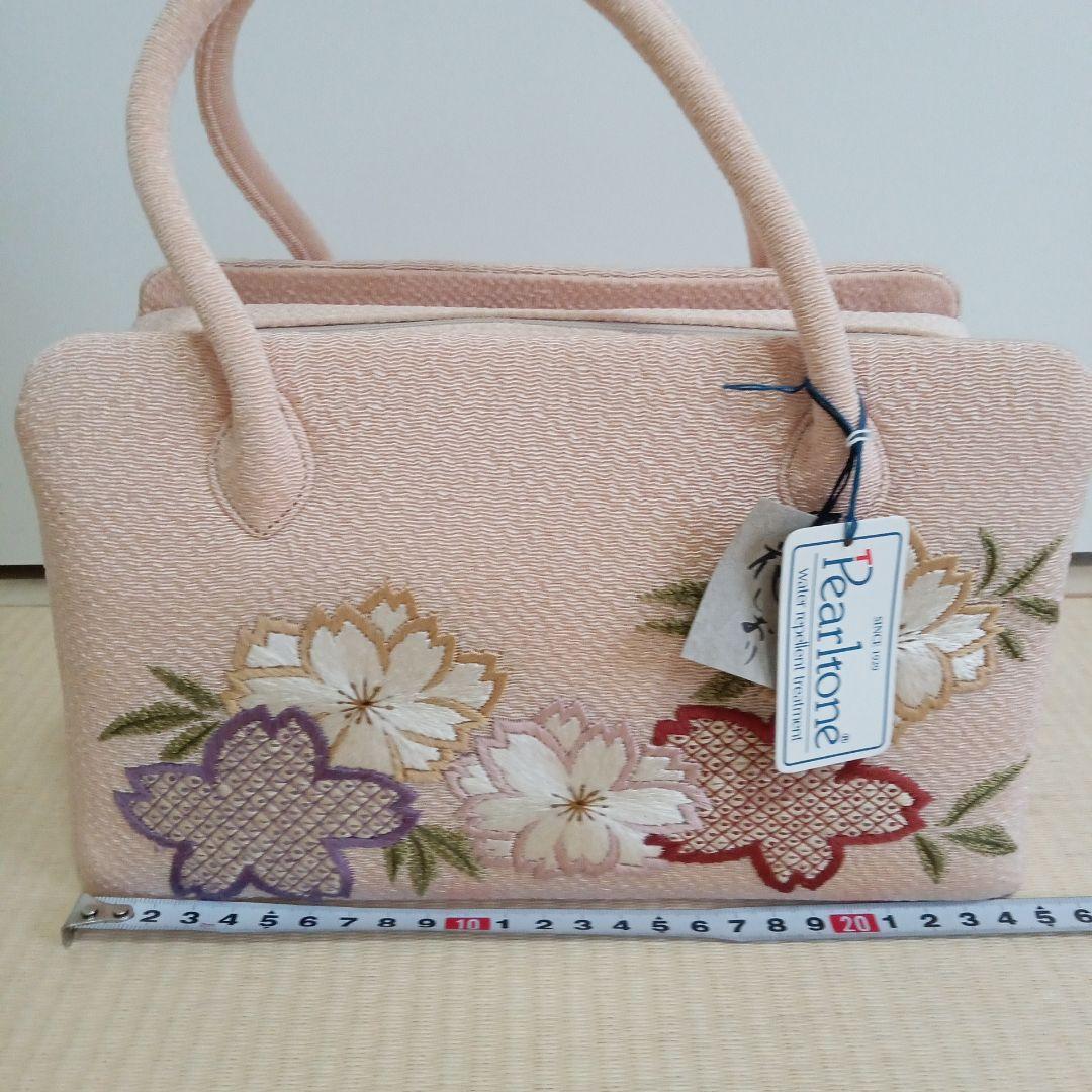 和装ブランド 大原商店謹製「花しおり」 刺繍 バッグ