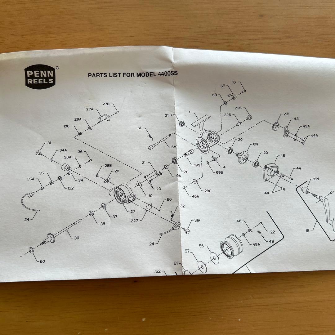Penn Reels 4400SS グラファイトリール