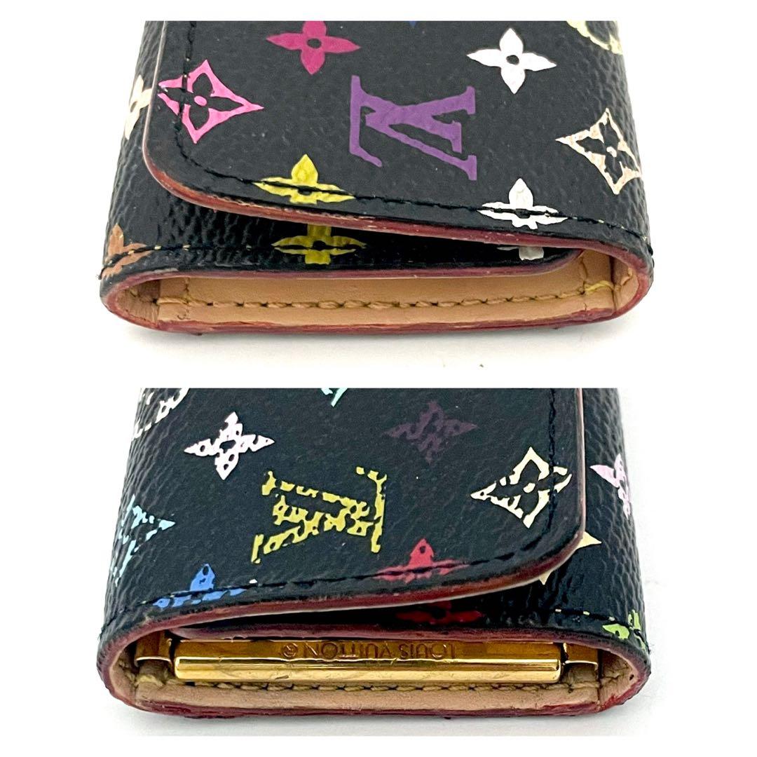 ルイヴィトン ミュルティクレ4 マルチカラー ノワール 黒 4連 キーケース