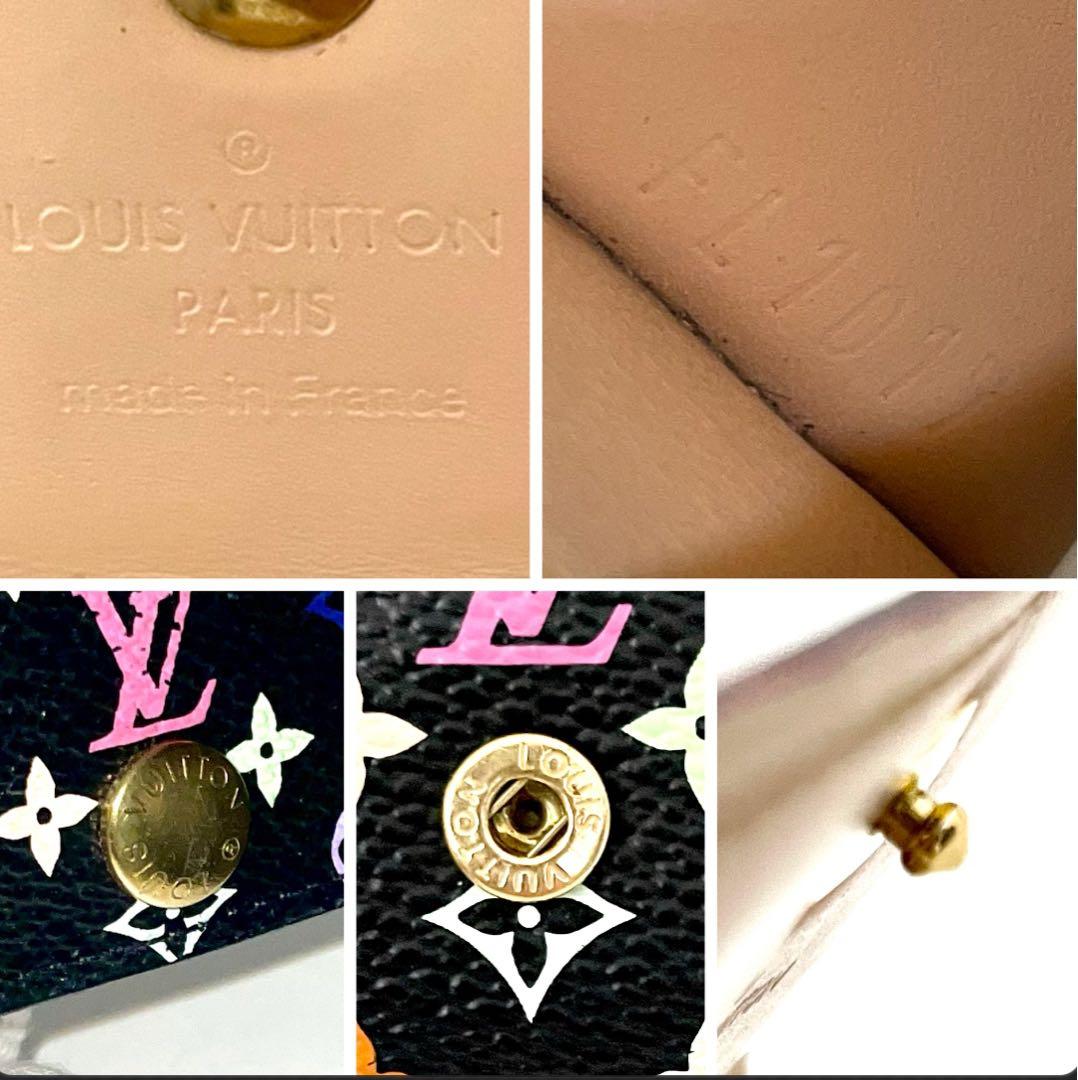 ルイヴィトン ミュルティクレ4 マルチカラー ノワール 黒 4連 キーケース