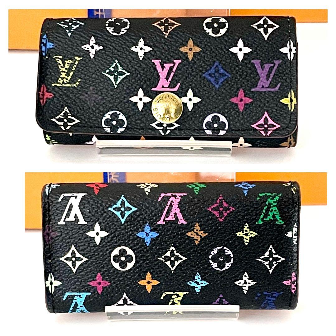 ルイヴィトン ミュルティクレ4 マルチカラー ノワール 黒 4連 キーケース