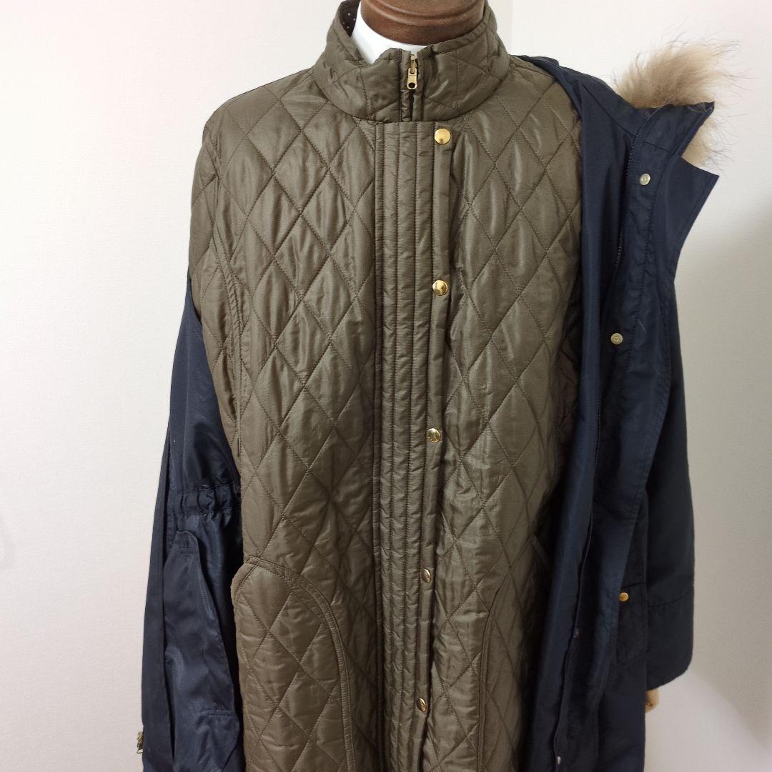 紺色、コ―ト、インナー取り外しできます。