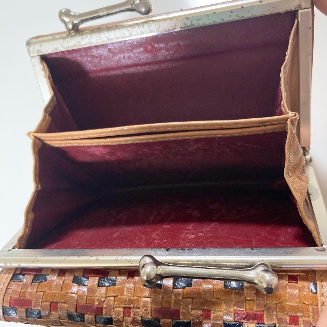 Vivienne Westwood ボーンモチーフ 編み込み二つ折り財布