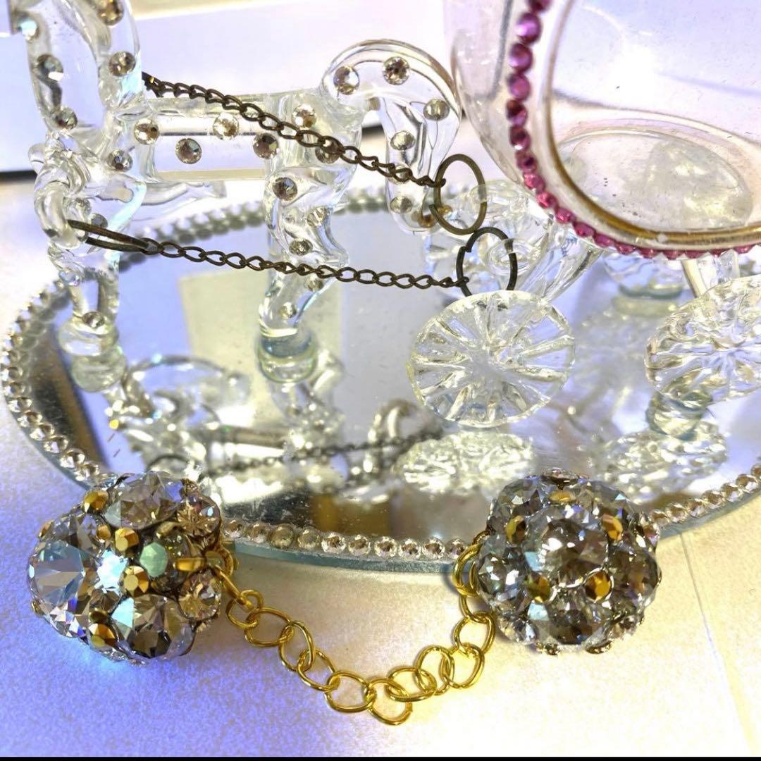 みなくるさま❤️スワロフスキー　スカーフ留め　ヘアゴム❣️ バンスクリップ