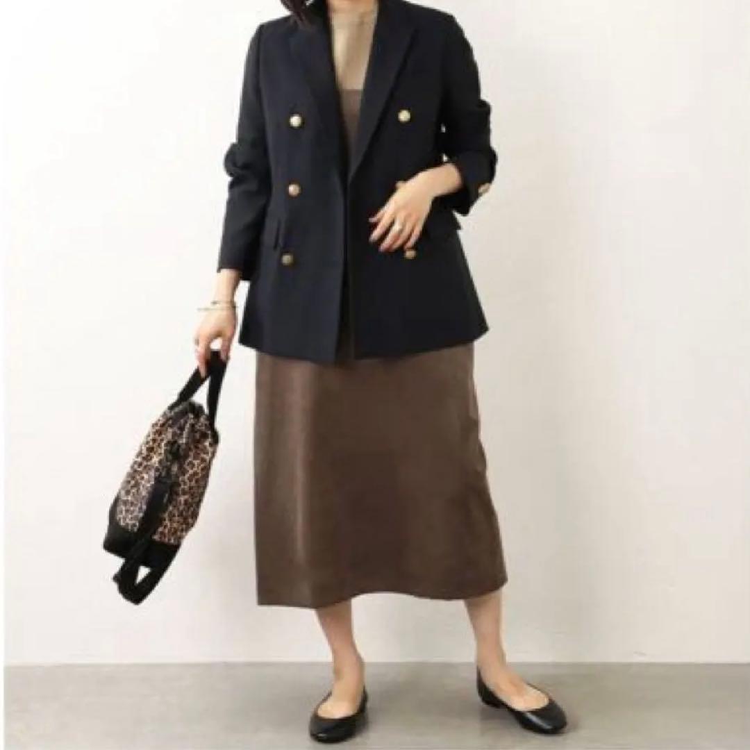 美品　ジャーナルスタンダードレリューム　ギャバネイビーブレザー　ネイビー　38