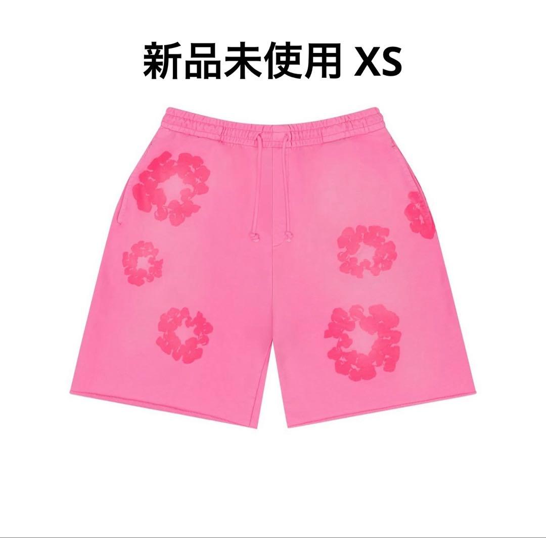 デニムティアーズ ハーフパンツ 蛍光 ピンク