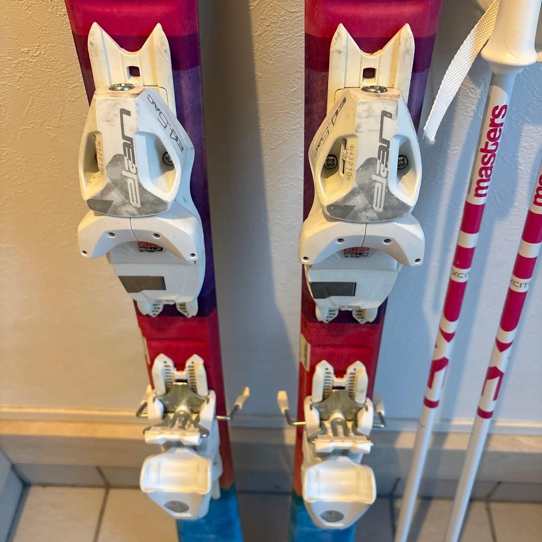 elanスキー板 120センチ ビンディング、ストック付き