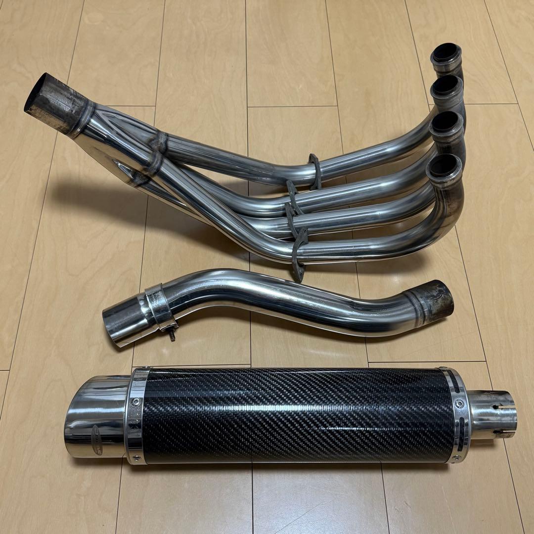 WR'S EX+デルケビック カーボンマフラー サイレンサー ZR250B