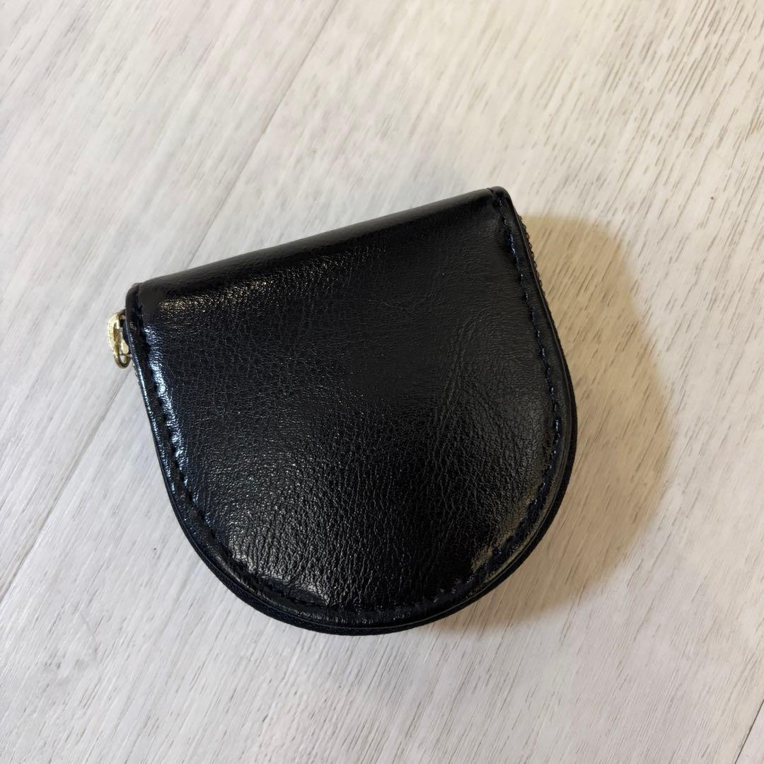 【新品未使用品】皇居限定 ブラック 馬蹄型小銭入 ケース　黒　財布