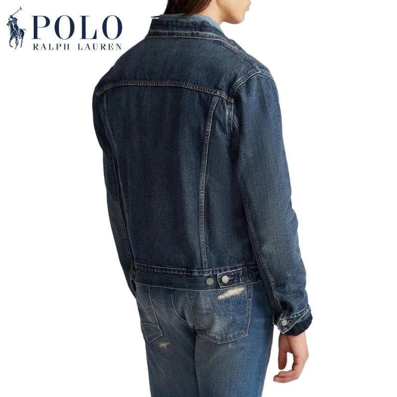 美品 希少 Ｌ ポロラルフローレン フェイデッド デニム トラッカー ジャケット