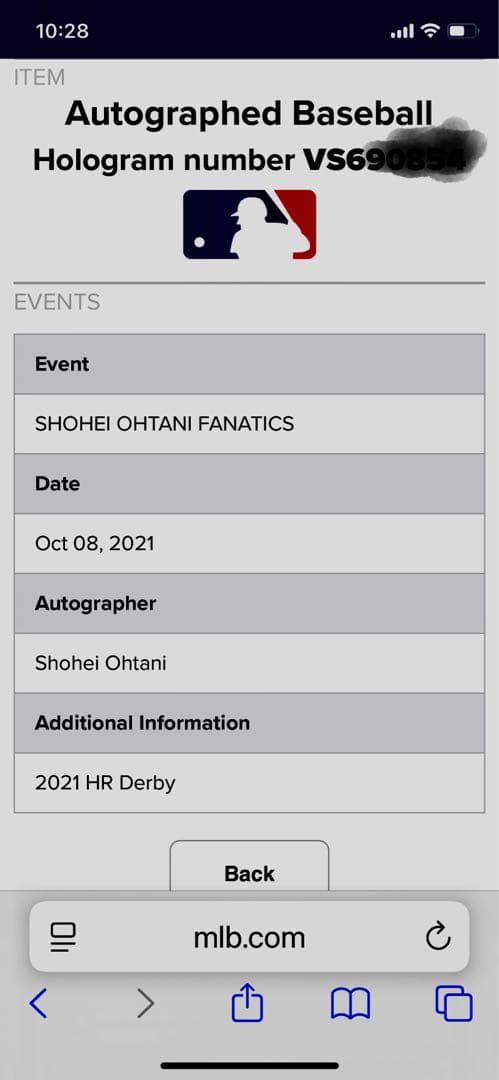 み*子様 大谷翔平 直筆サインボール　世界17個限定激レア 21年 ホームランダ