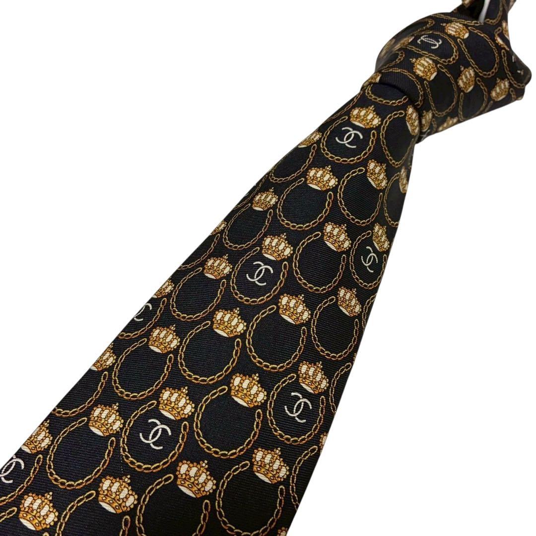 CHANEL ネクタイ 王冠柄