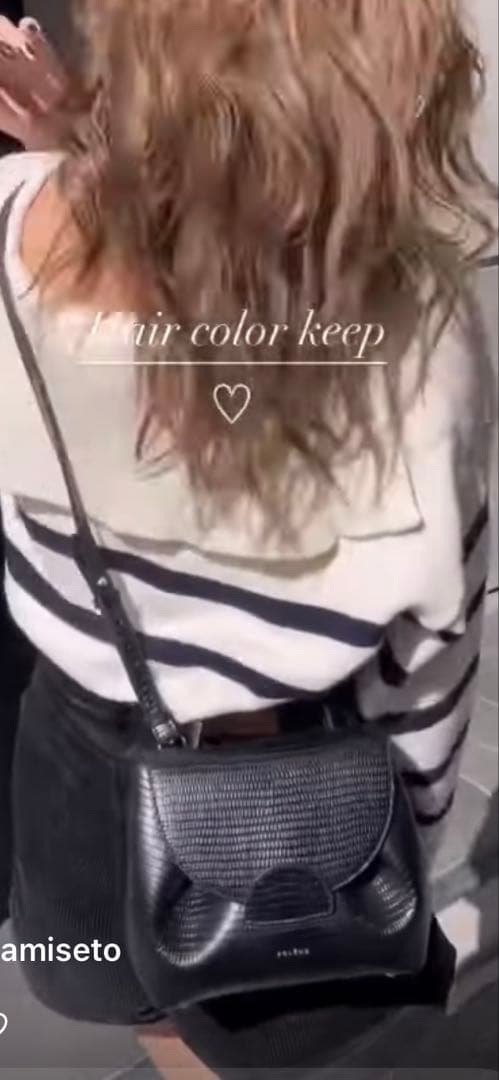 POLÈNE numero un nanoクロコ型押しレザー ショルダーバッグ