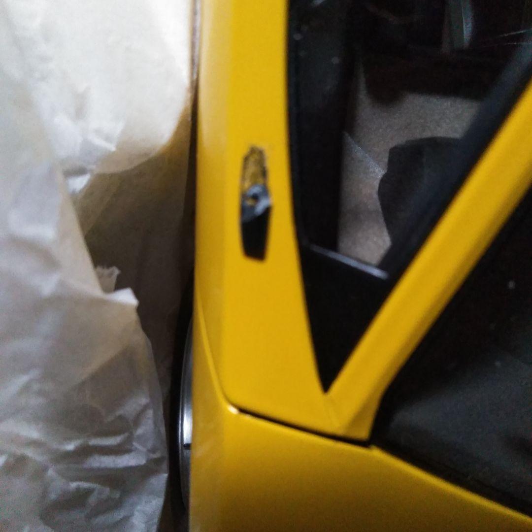 京商　ランボルギーニ　カウンタック　1/12 イエロー　右ミラーとれてます