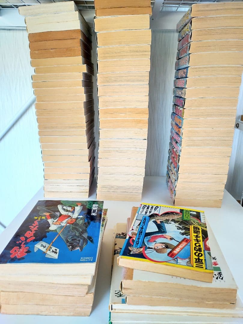 貴重✿釣りキチ三平全巻、他✿矢口高雄著書✿計76冊✿初版本多数✿漫画✿コミック
