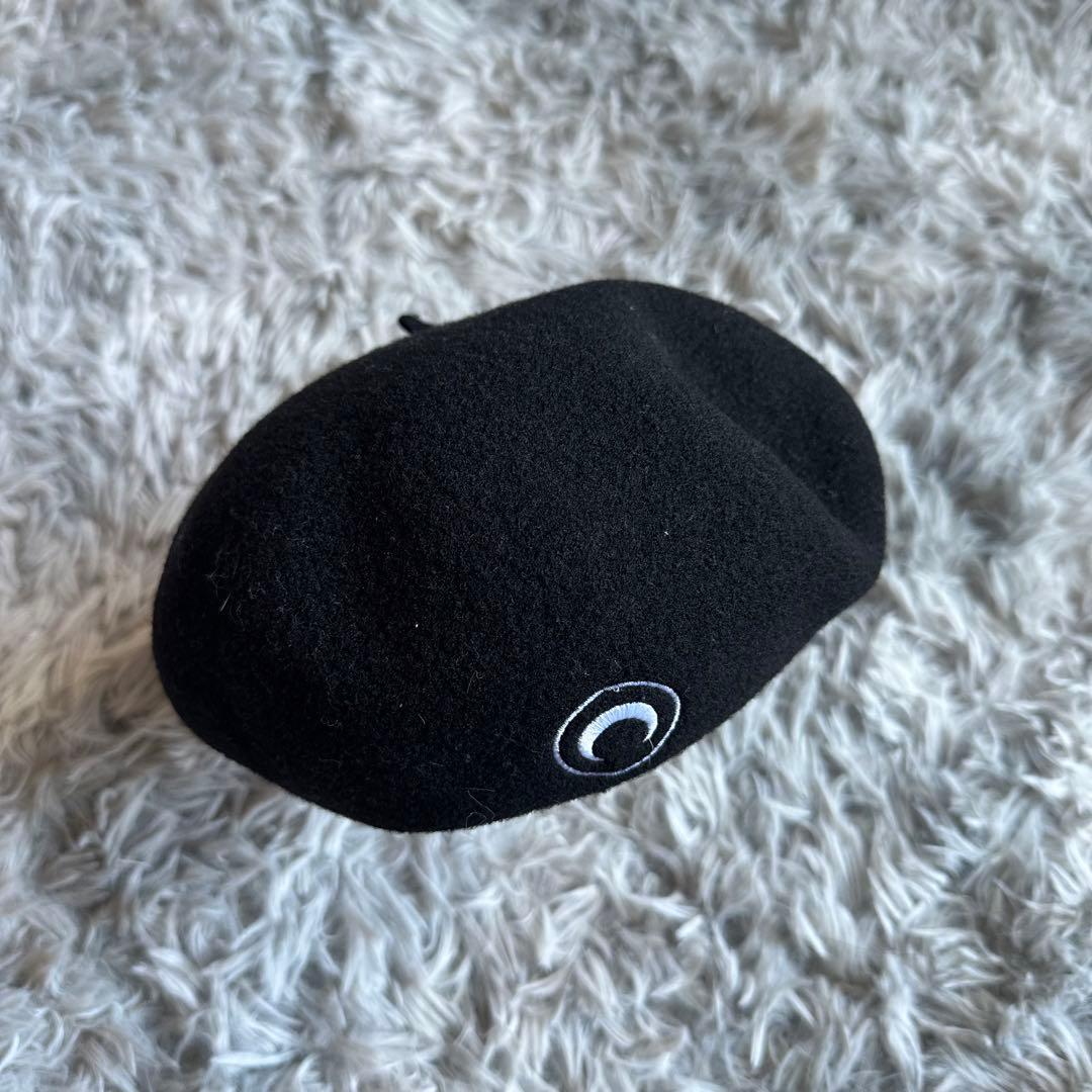 【美品】 Marine Serre マリーンセル ベレー帽 ブラック