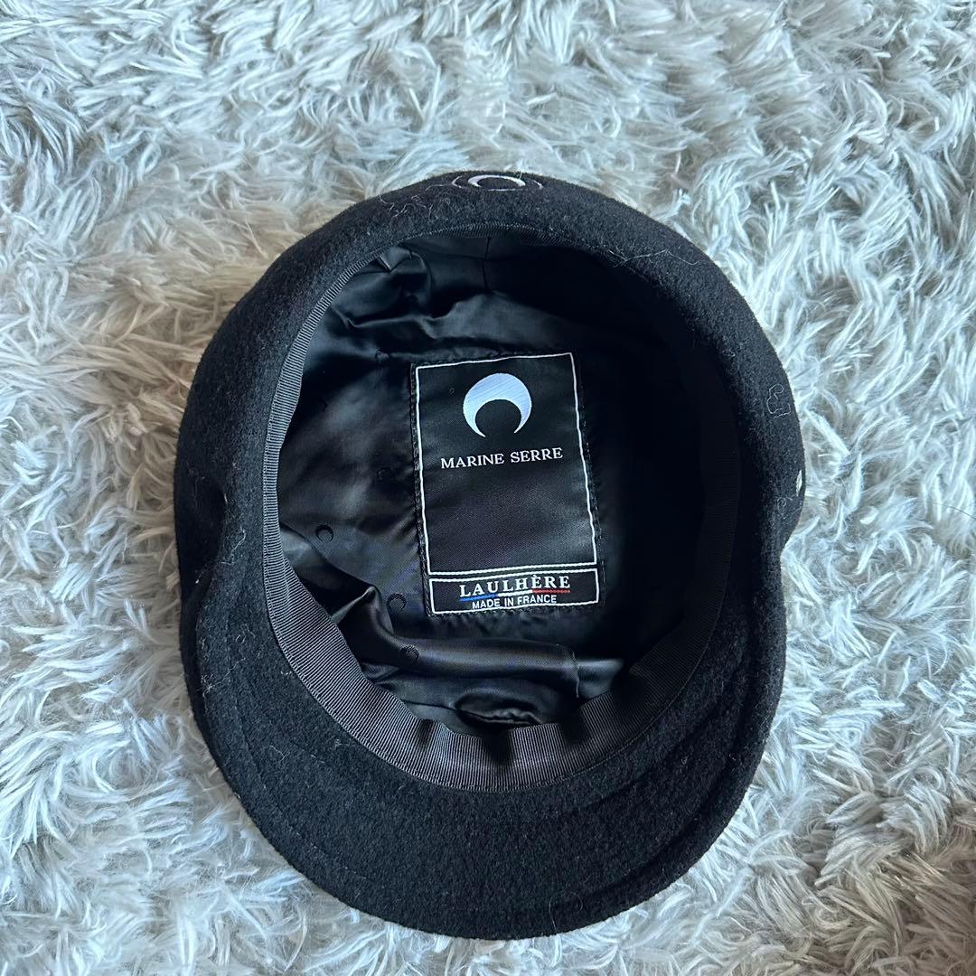 【美品】 Marine Serre マリーンセル ベレー帽 ブラック