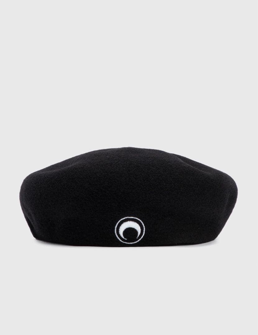 【美品】 Marine Serre マリーンセル ベレー帽 ブラック
