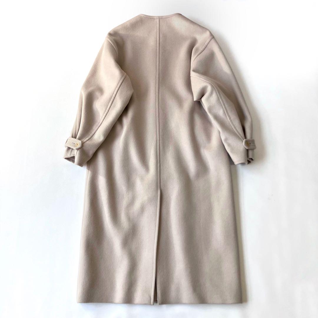 極美品 エイチ BY 7.9万円 ライトメルトンコート ライトベージュ ゆったり