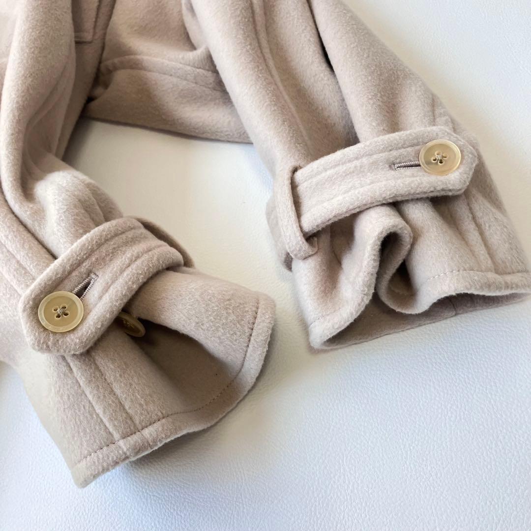 極美品 エイチ BY 7.9万円 ライトメルトンコート ライトベージュ ゆったり