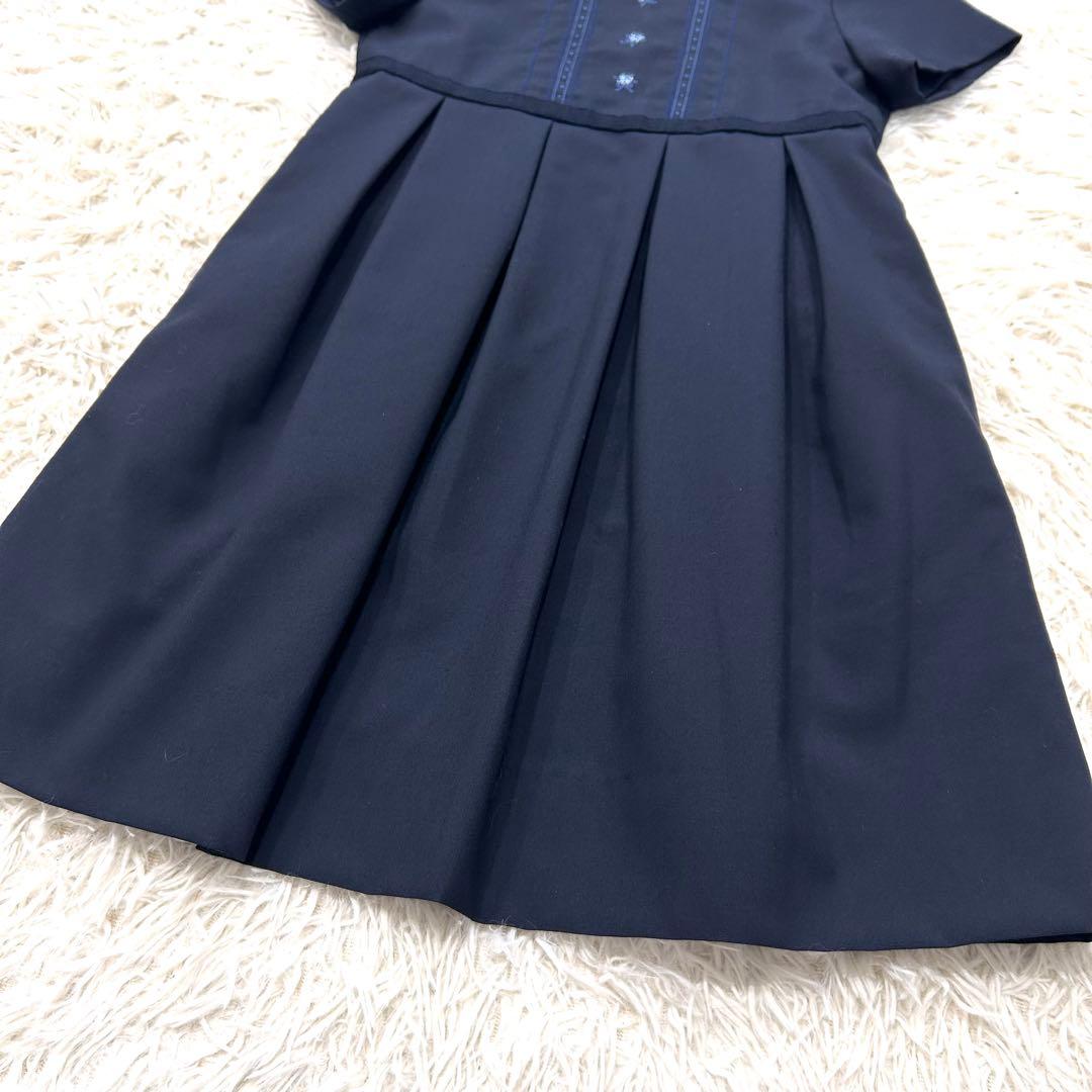 現行品✨familiar 半袖ワンピース フォーマル ネイビー 受験 120