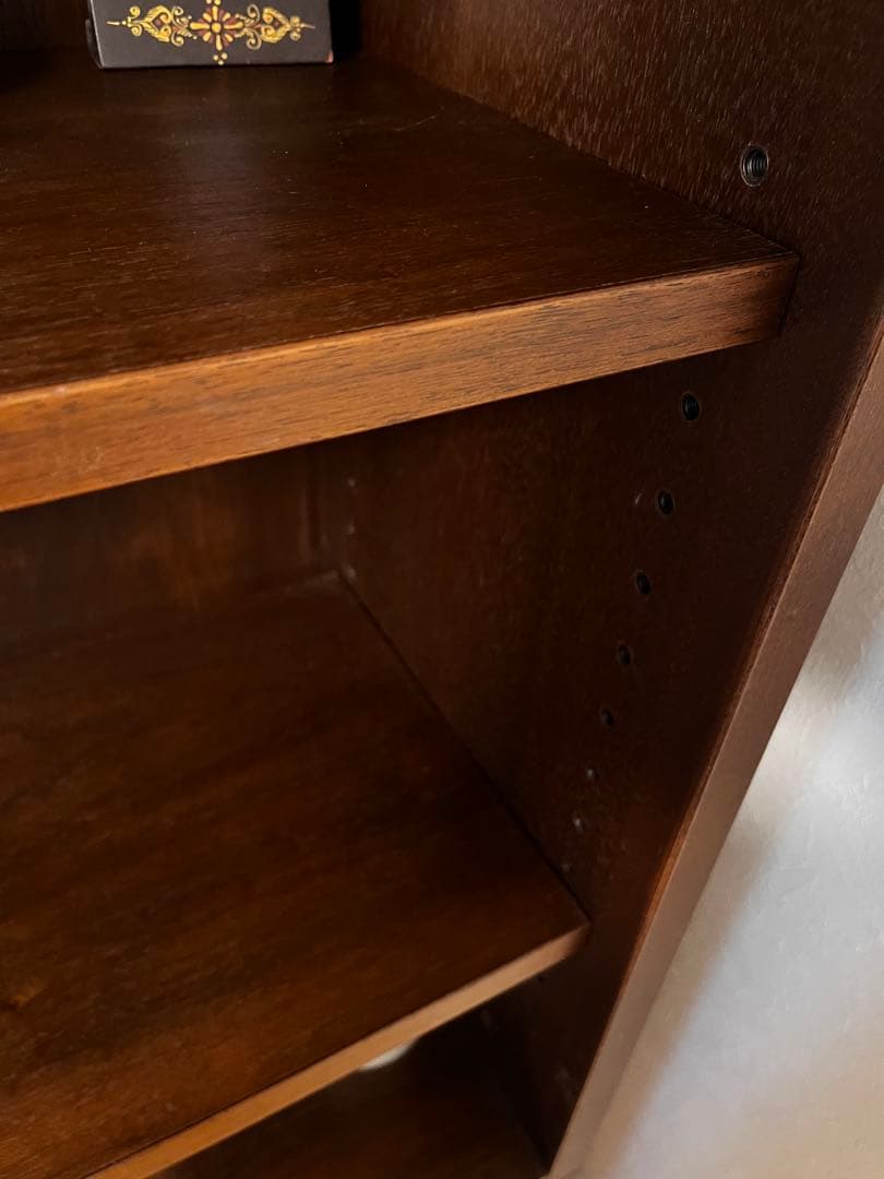 【フラワー】大川家具 ウォールナッツ 天然木 本棚 ブックシェルフ