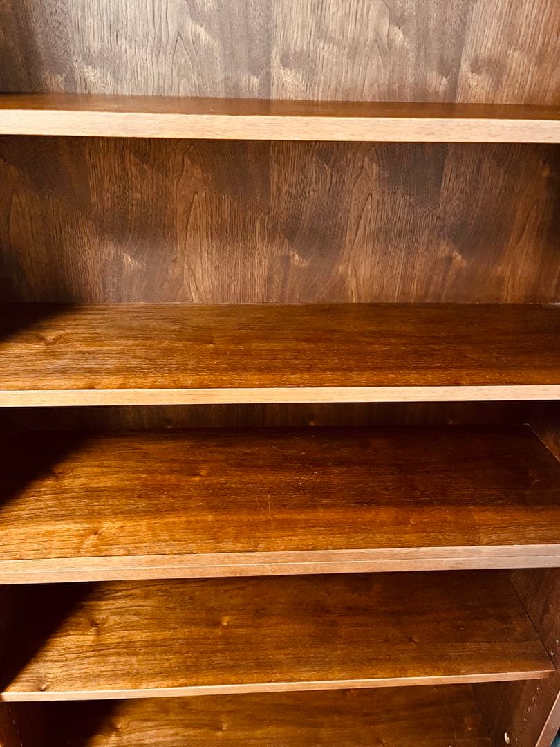 【フラワー】大川家具 ウォールナッツ 天然木 本棚 ブックシェルフ