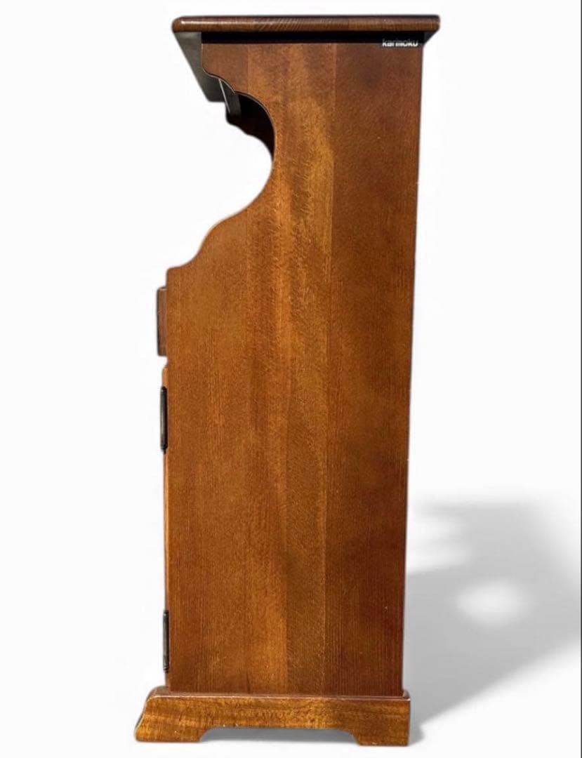 80sカリモク コロニアル観音扉 カントリーキャビネット電話台 ブラウン