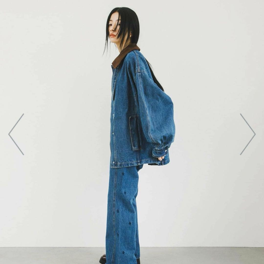 KBF 2WAYカラーデニムブルゾン L.BLUE