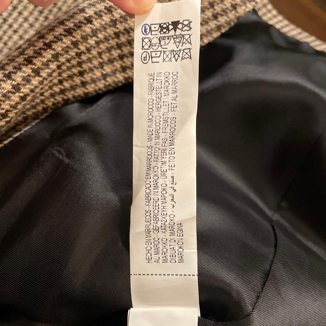 新品タグ付きZARA ウール ブレンド ブレザー エルボーパッチ 千鳥格子