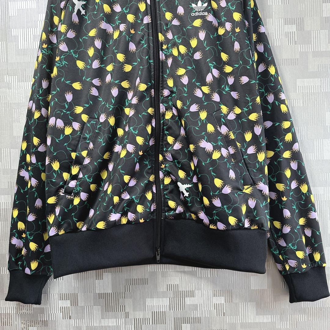日本未発売 美品 アディダス 花柄 総柄 刺繍 レディース トラックジャケット