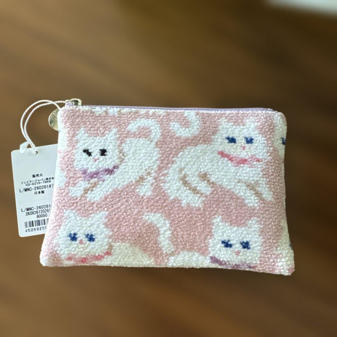 新品タグ付き　フェイラー　FEILER モフモフネコチャン ティッシュポーチ