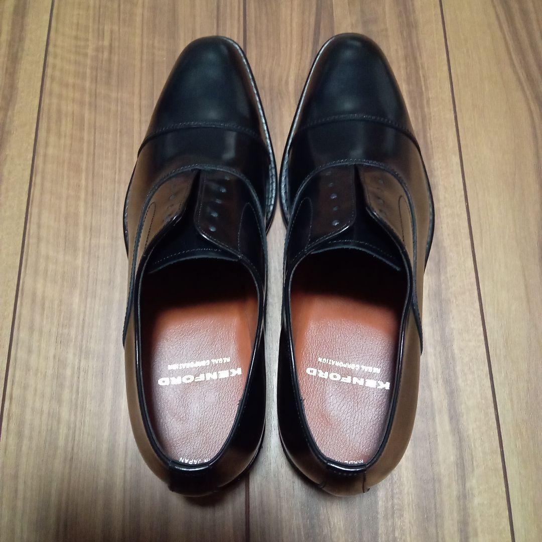 KENFORD 黒 レザー プレーンシューズ