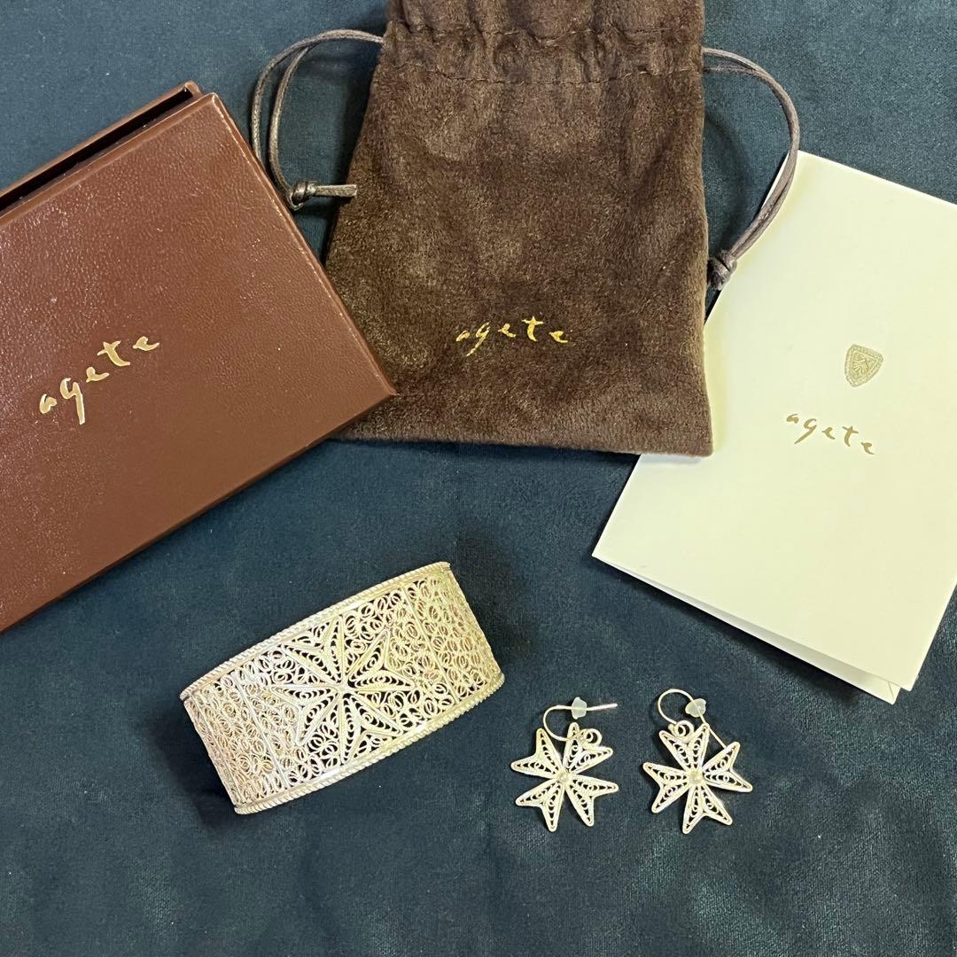 Agete バングル&ピアス セット