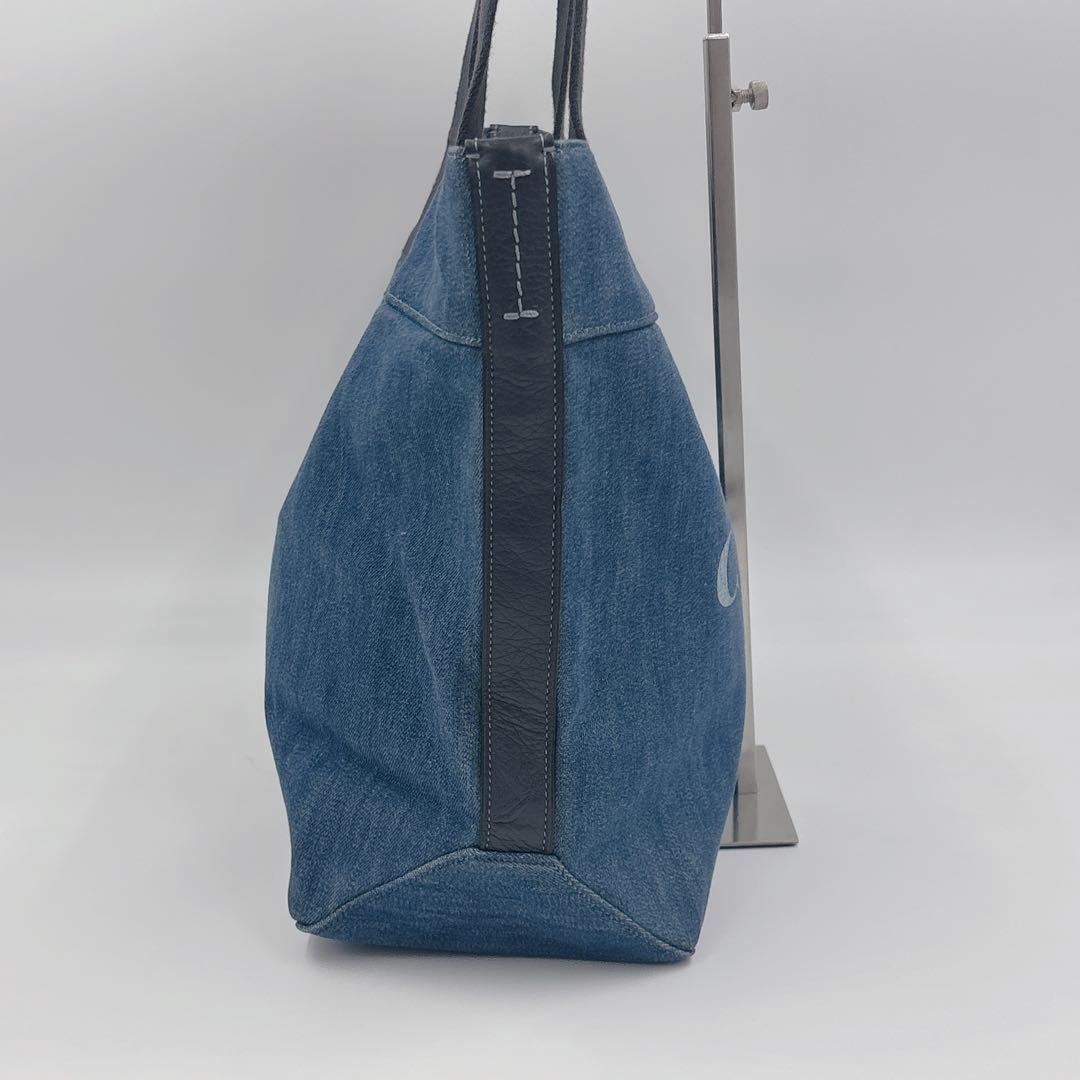 【極美品】コーチ キャンバス デニムトートバッグ デニム 馬車ロゴ A4