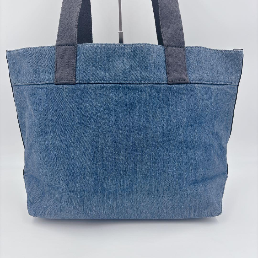 【極美品】コーチ キャンバス デニムトートバッグ デニム 馬車ロゴ A4