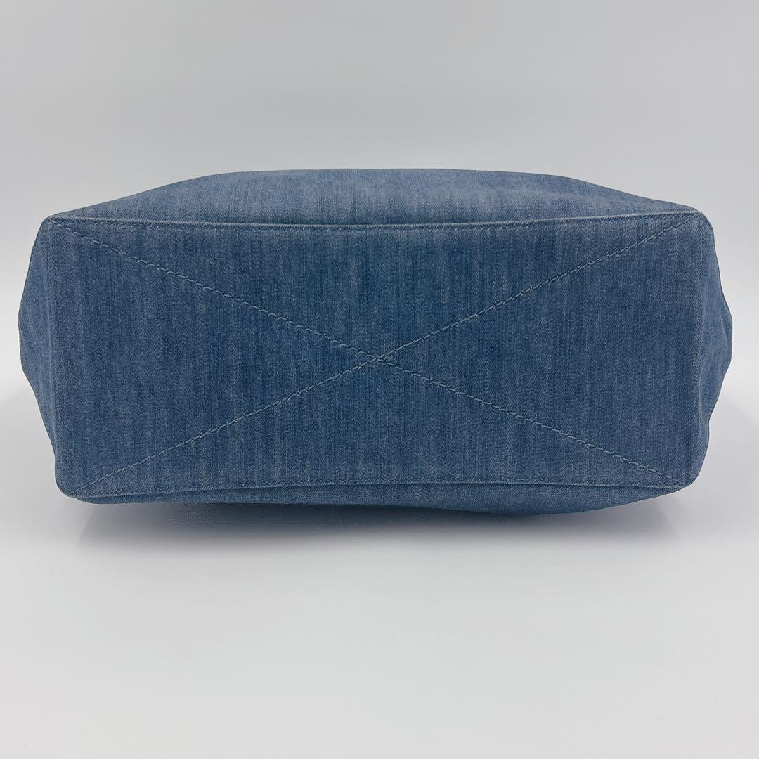 【極美品】コーチ キャンバス デニムトートバッグ デニム 馬車ロゴ A4