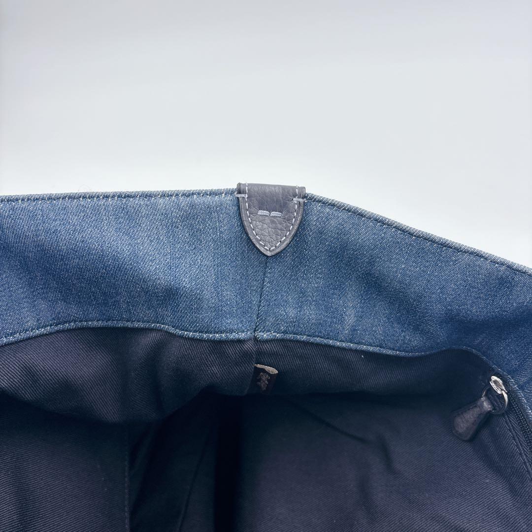 【極美品】コーチ キャンバス デニムトートバッグ デニム 馬車ロゴ A4