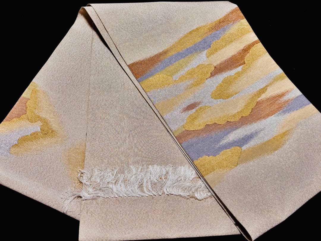 【未使用品】袋帯 高級な綴れ織 鴛鴦 両面織 六通 リバーシブル