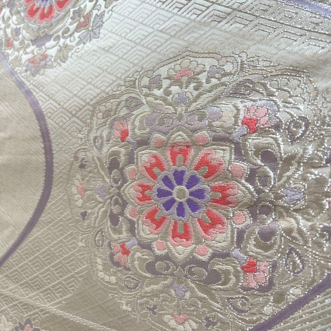 443 振袖フルセット 正絹 薄紫 金彩 総柄 小紋 レトロ フェミニン 上品