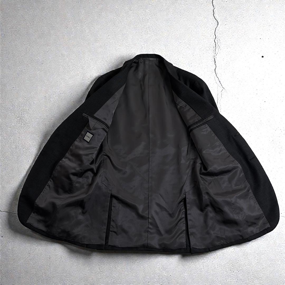 美品 ビームスエフ 最高級仕立て スーツ セットアップ チャコールグレー 46