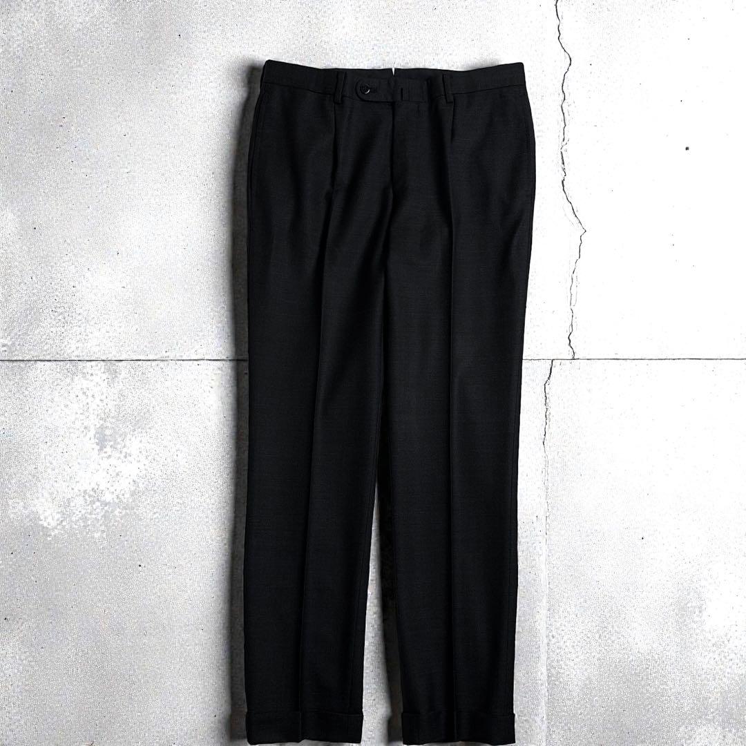 美品 ビームスエフ 最高級仕立て スーツ セットアップ チャコールグレー 46